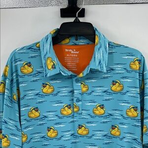 Birdie Bound Men's Performance Short Sleeve Polo - Blue Ducks - XL